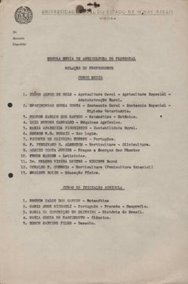 Professores da Emaf de 1957