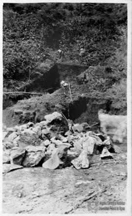 Primeiras pedras extraídas da Pedreira