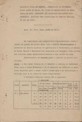 Relatórios do Professor João Quintiliano de Avelar Marques