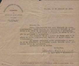 Requisitos necessários para admissão