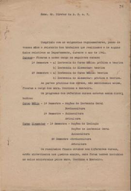 1941 - Zootecnia (Chefe do Departamento)