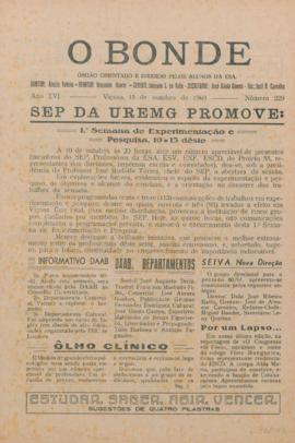 O Bonde - Edição 229 de 15/10/1960