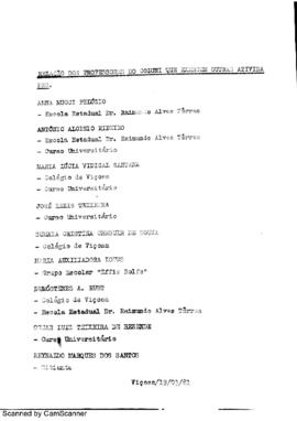 Professores que exercem outras atividades - 1981