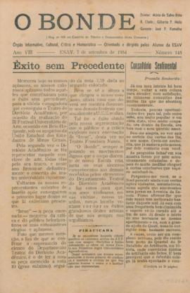 O Bonde - Edição 145 de 07/09/1954