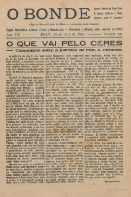 O Bonde - Edição 141 de 24/04/1954