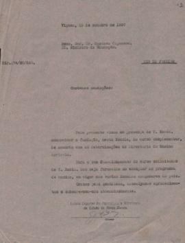 Comunicado sobre a fundação do Curso Complementar