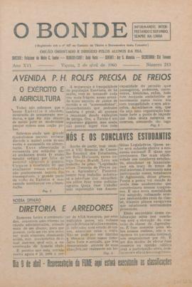 O Bonde - Edição 213 de 02/04/1960