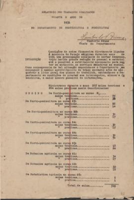 1931 - Horticultura e Pomicultura (Chefe do Departamento)