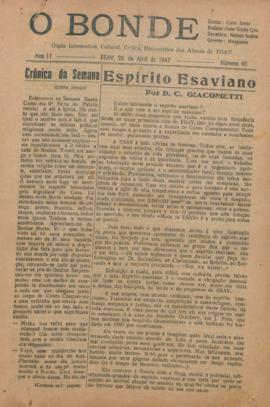 O Bonde - Edição 45 de 26/04/1947