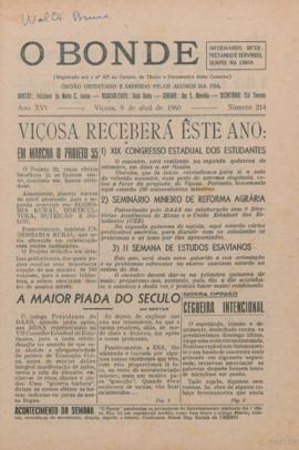 O Bonde - Edição 214 de 09/04/1960