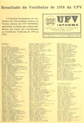 Edição Especial - Vestibular de 17/01/1978