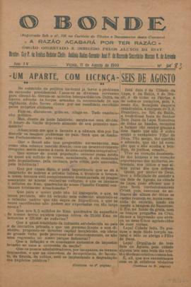 O Bonde - Edição 83 de 11/08/1949